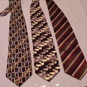Bergamo New York Men's Silk Handmade Ties - Set of 3